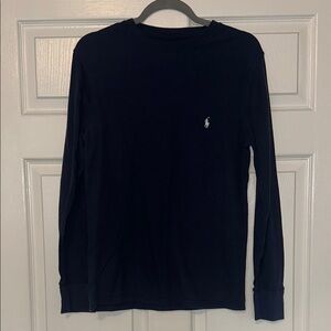 Classic Navy Long Sleeve Shirt with Iconic Logo